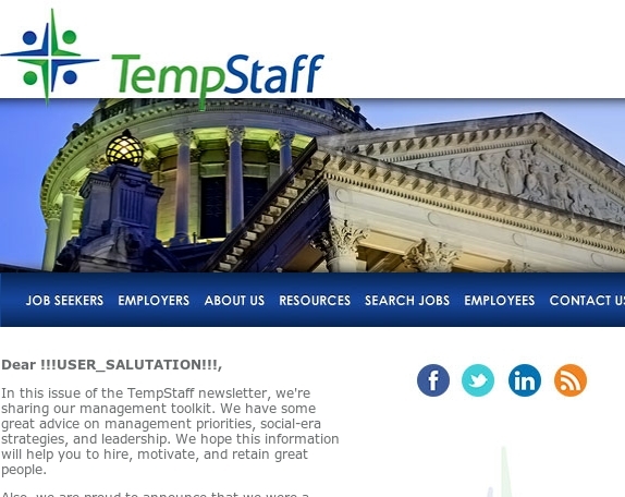 TempStaff Newsletter: Your Management Toolkit